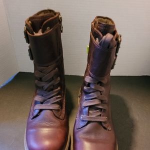 Timberland Boot GL2 WomenPremium Double Straps leather Sz 8 Waterproof Maroon